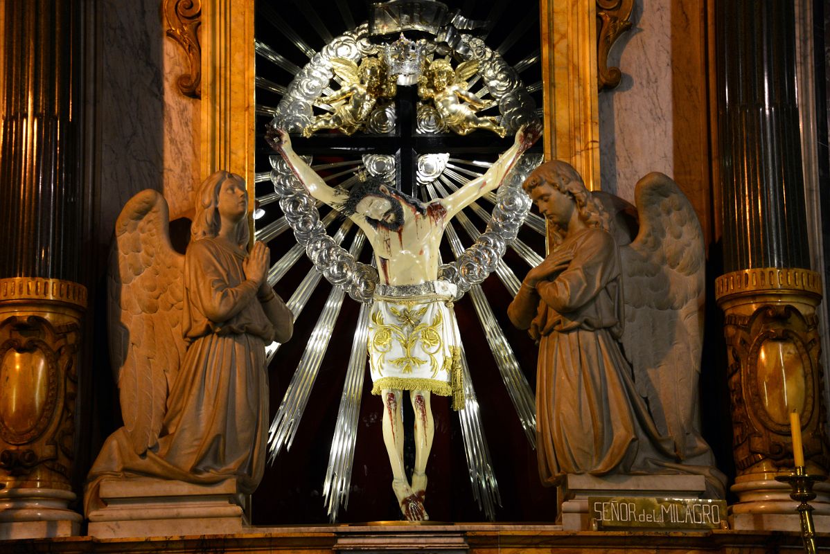 27 Statue Of Senor del Milagro Lord Of Miracles With Two Angels In Salta Cathedral